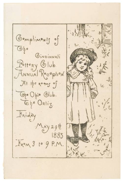 Invitation to Cincinnati Pottery Club Reception