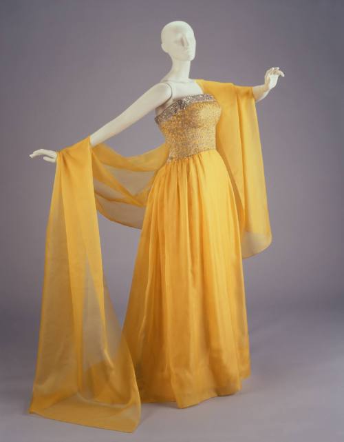 Ensemble: Dress, Stole and Pair of Gloves