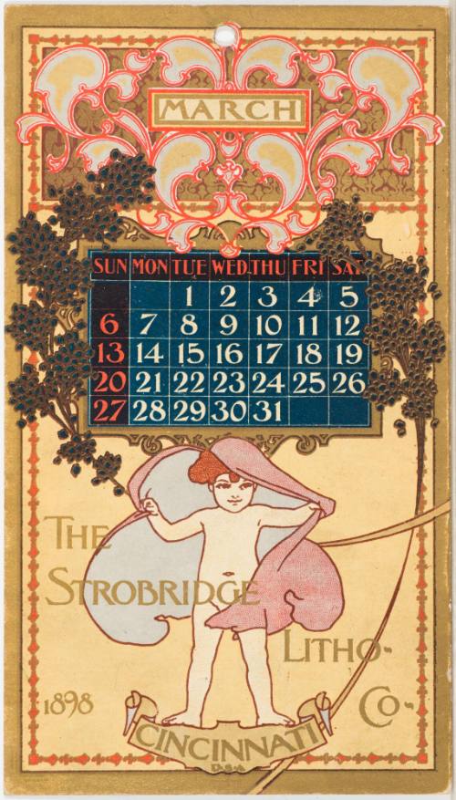Calendar Card / March 1898