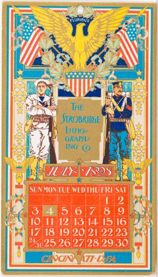 Calendar Card / July 1898