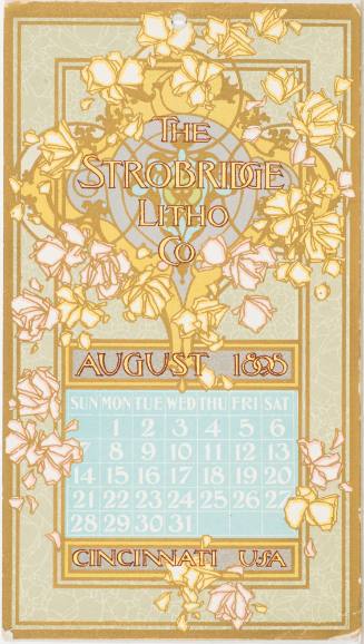 Calendar Card / August 1898