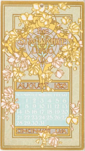 Calendar Card / August 1898