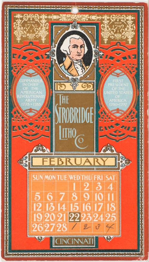 Calendar Card / February 1899