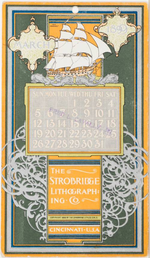 Calendar Card / March 1899