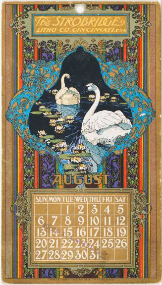 Calendar Card / August 1899