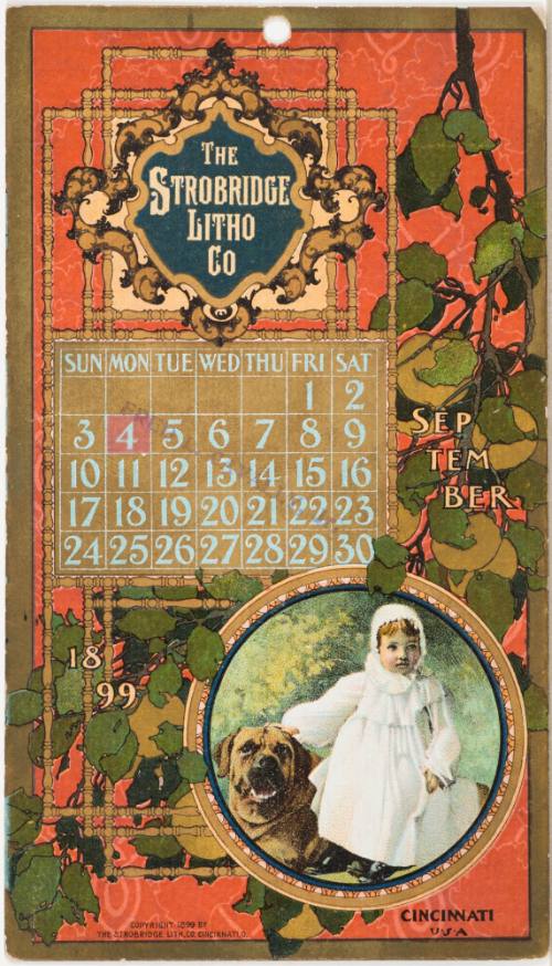Calendar Card / September 1899