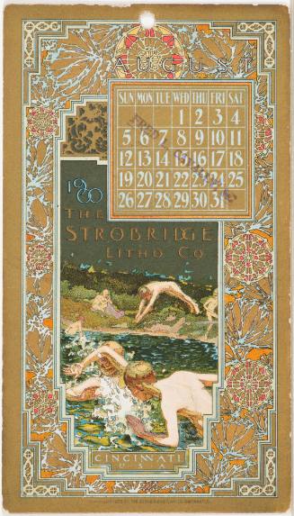 Calendar Card / August 1900
