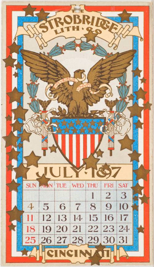 Calendar Card / July 1897