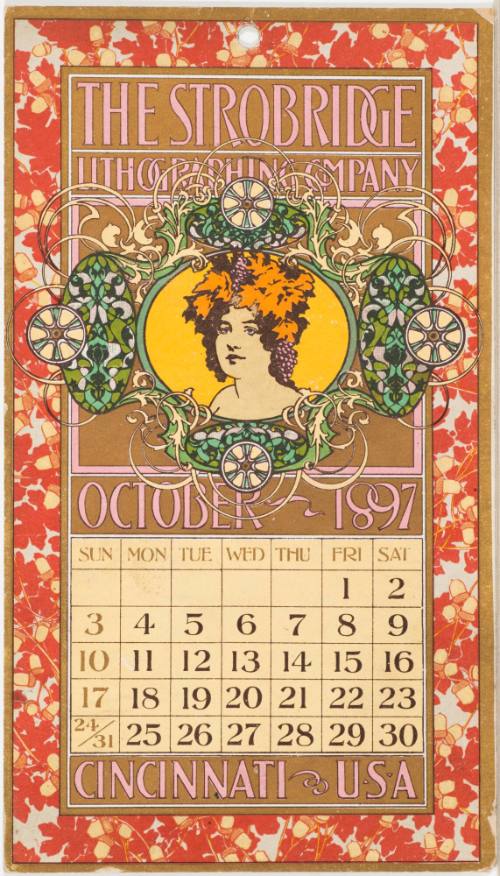 Calendar Card / October 1897