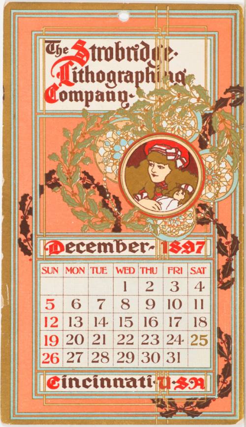 Calendar Card / December 1897