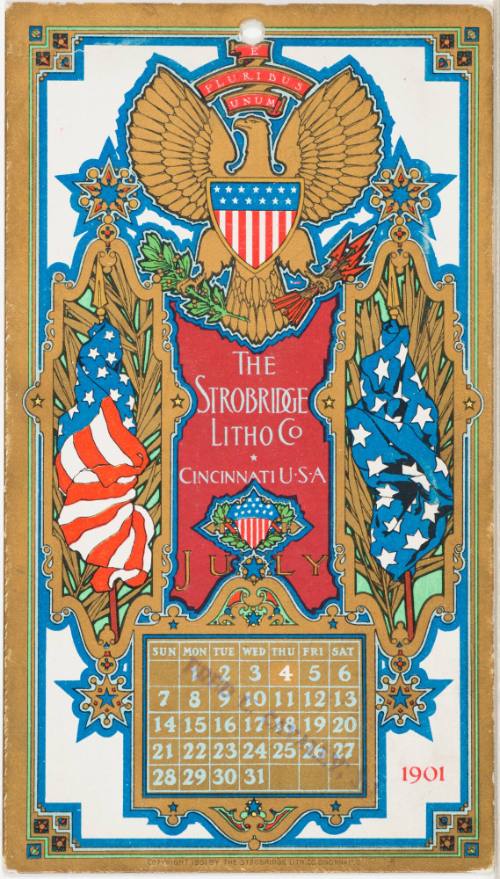 Calendar Card / July 1901