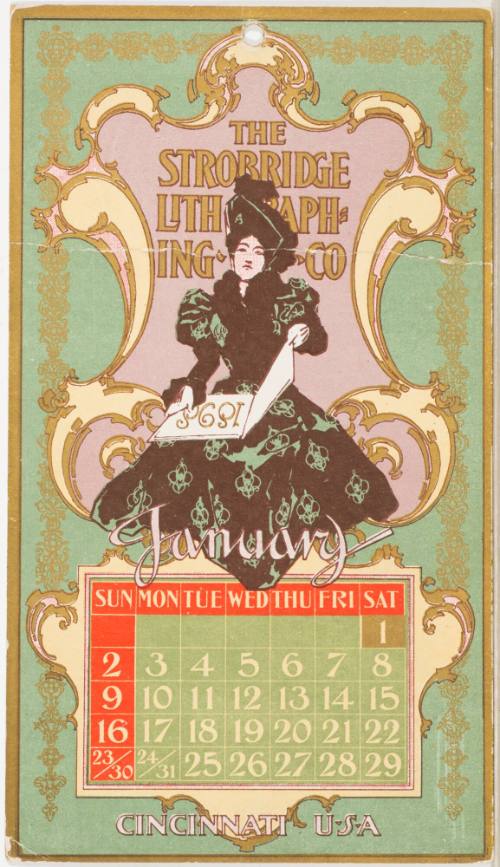 Calendar Card / January 1898