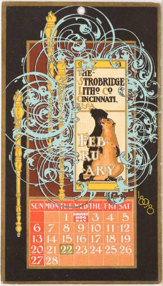 Calendar Card / February 1898