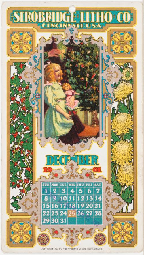 Calendar Card / December 1901