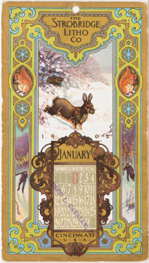 Calendar Card / January 1902