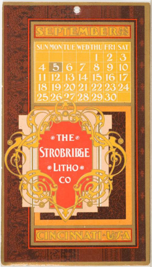 Calendar Card / September 1898