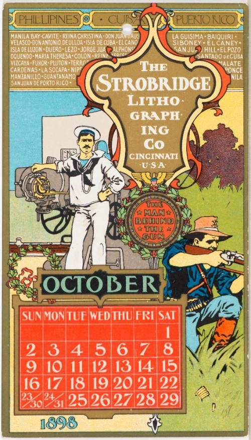 Calendar Card / October 1898