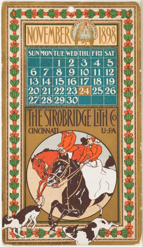 Calendar Card / November 1898
