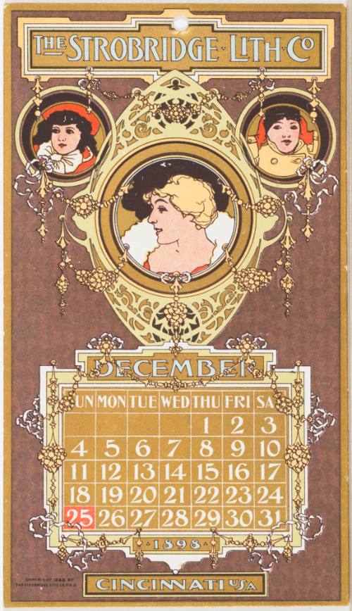 Calendar Card / December 1898