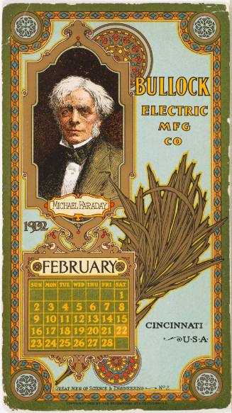 Calendar Card /  February 1902 Bullock Electric Mfg Co