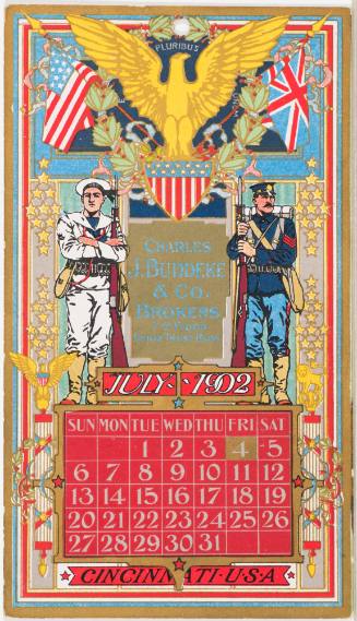 Calendar Card / July 1902 Charles J. Buddeke & Co. Brokers