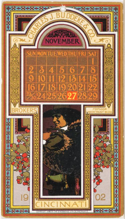 Calendar Card / November Charles J. Buddeke & Co.