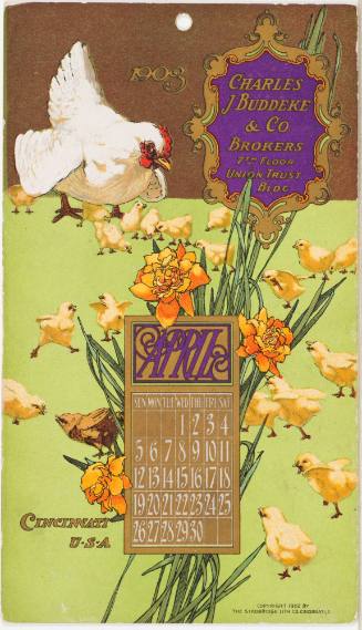 Calendar Card / April 1903 Charles J Buddeke & Co Brokers