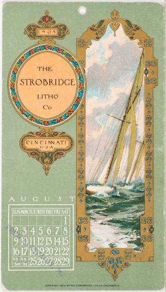Calendar Card / August 1903