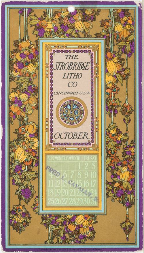 Calendar Card / October 1903