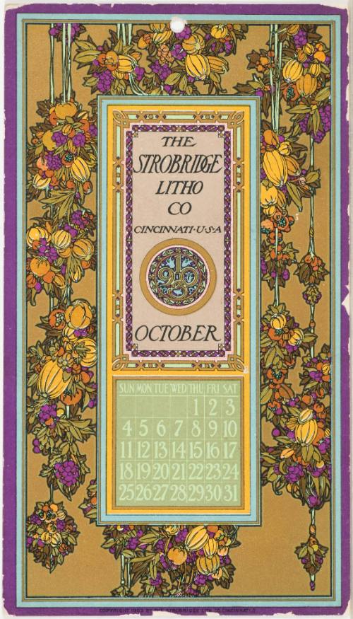 Calendar Card / October 1903