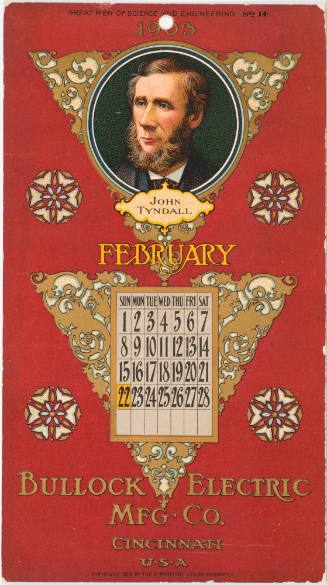 Calendar Card / February 1903 Bullock Electric Mfg Co