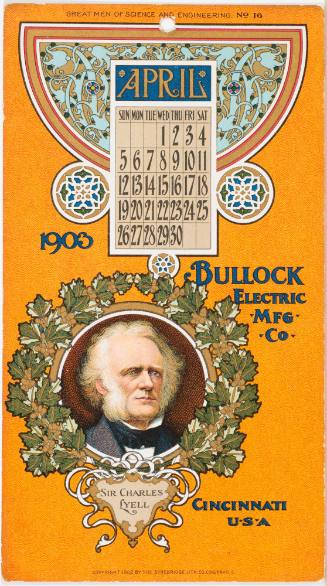 Calendar Card / April 1903 Bullock Electric Mfg Co