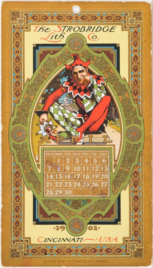 Calendar Card / April 1901
