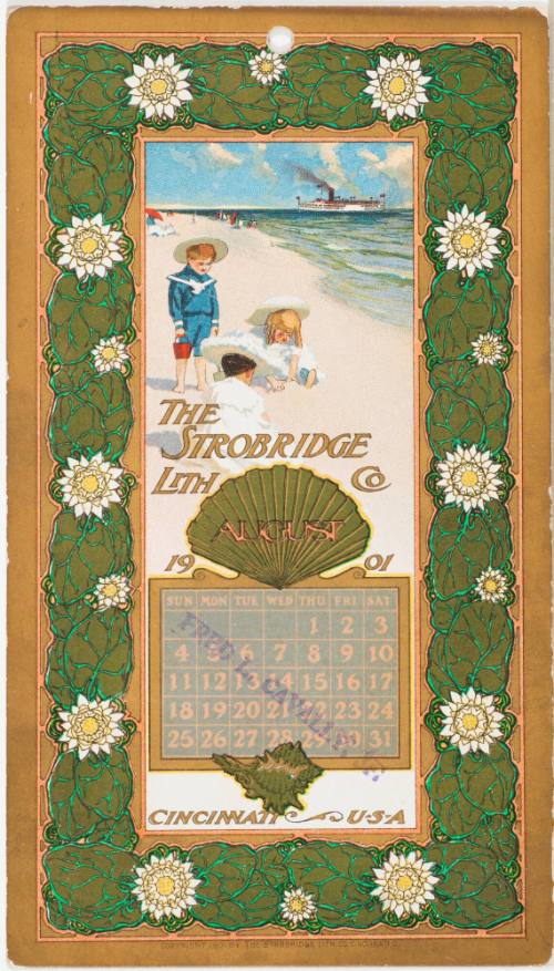 Calendar Card / August 1901