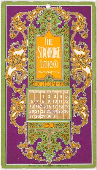 Calendar Card / October 1901