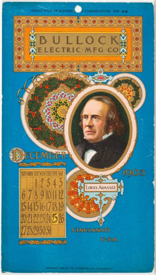 Calendar Card / December 1903 Bullock Electric Mfg Co