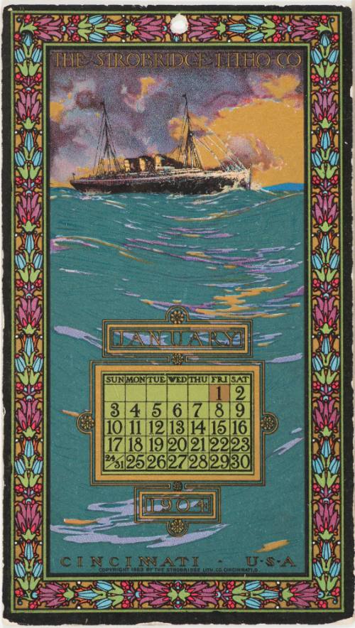 Calendar Card /  January 1904
