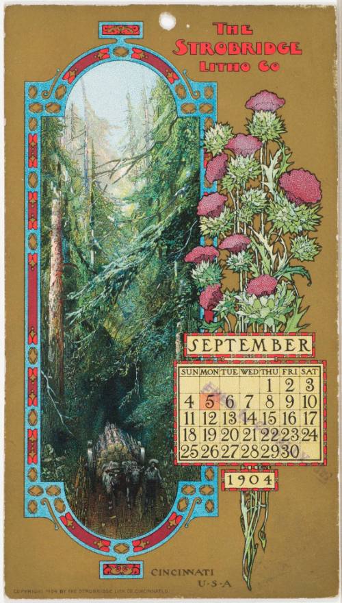 Calendar Card / September 1904