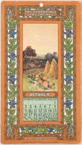 Calendar Card / October 1904