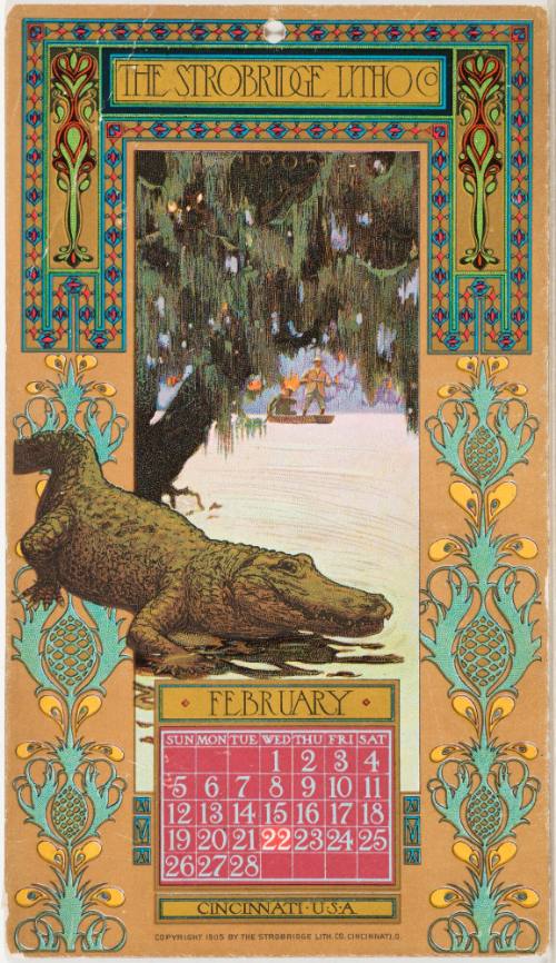 Calendar Card / February 1905