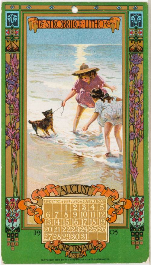 Calendar Card / August 1905