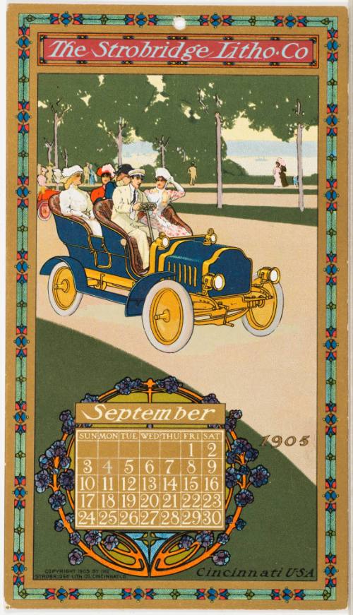 Calendar Card / September 1905