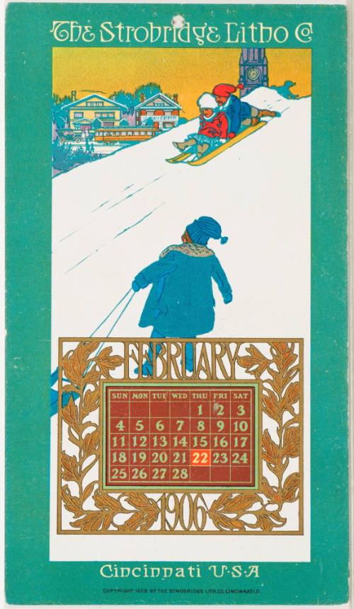 Calendar Card / February 1906