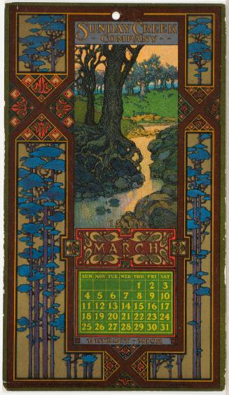 Calendar Card / March 1906 Sunday Creek Company