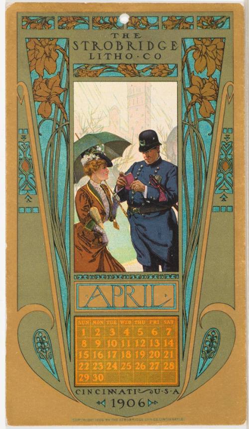 Calendar Card / April 1906