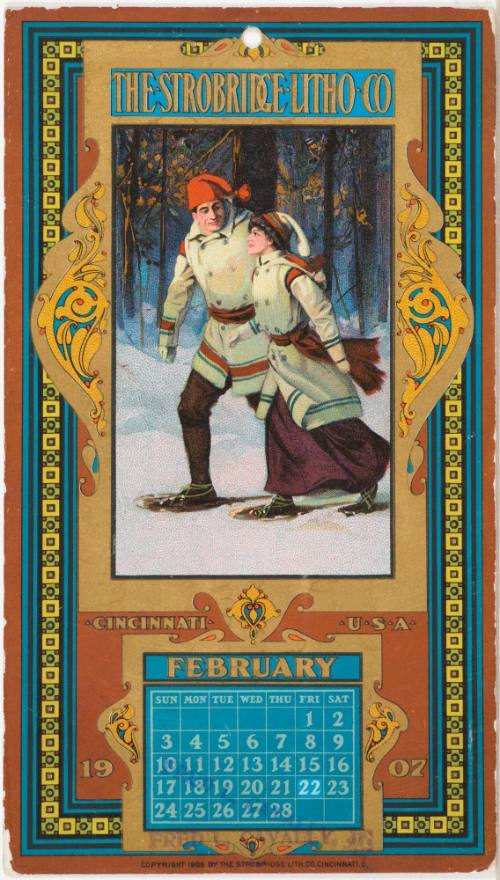 Calendar Card / February 1907