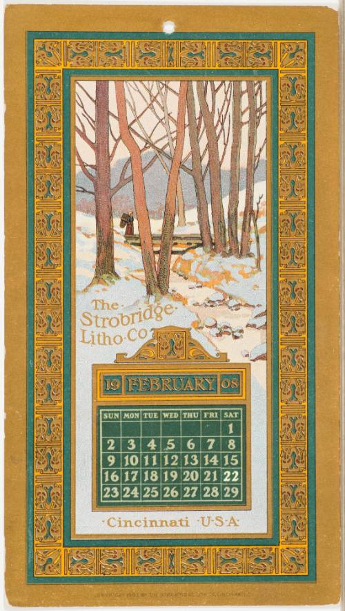 Calendar Card / February 1908