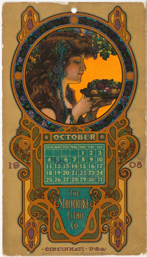 Calendar Card / October 1908