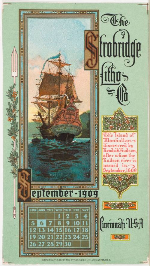 Calendar Card / September 1909