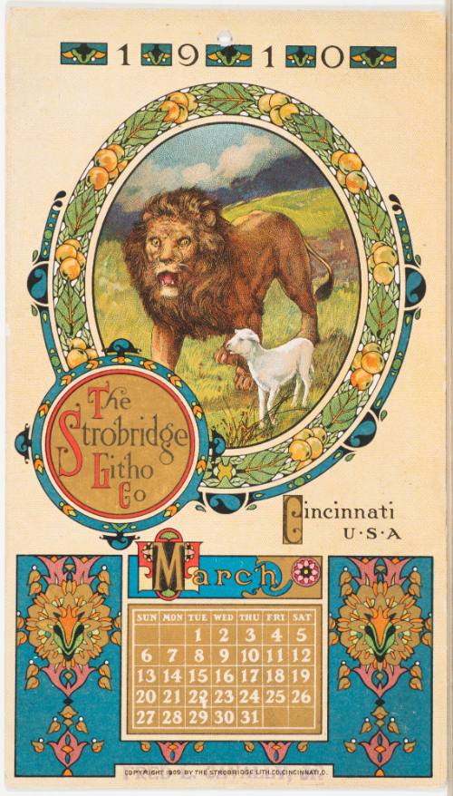 Calendar Card / March 1910